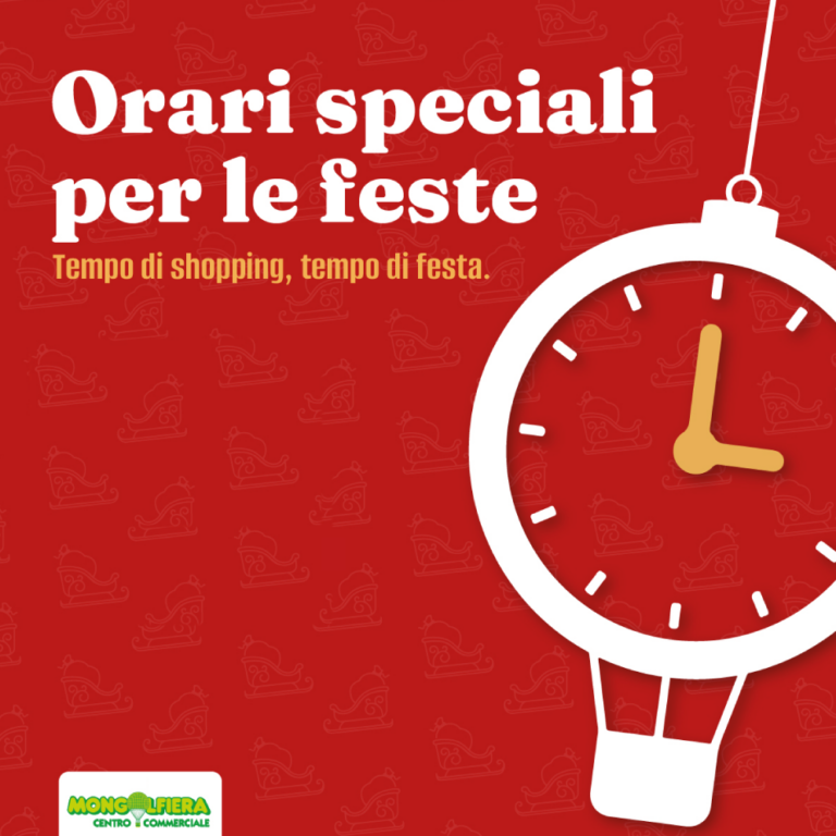 Orari speciali per le feste